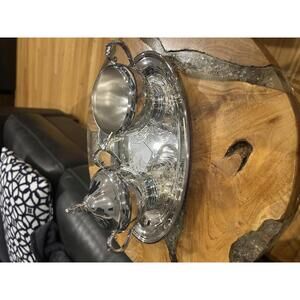 Vintage Silver Plated ONEIDA  Cream and Sugar Set with Tray